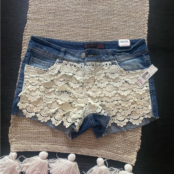 NOBO crochet front denim shorts - Picture 1 of 6